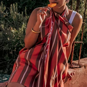 Moroccan Hand Woven Hammam Towel Sunset